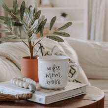 Load image into Gallery viewer, "Wife Mom Boss" Campfire Coffee Mug
